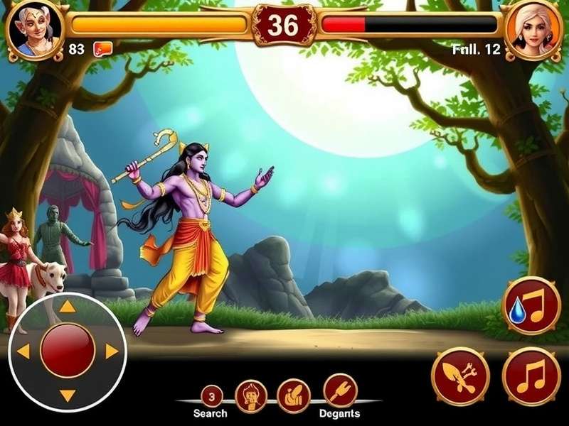 Krishna S Celestial Dance character design